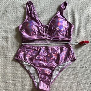 Brand New holographic bathing suit Bikini SHEIN